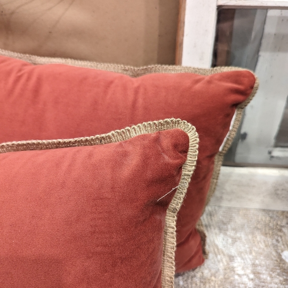 Rust Velvet pillows - Picture 2 of 3
